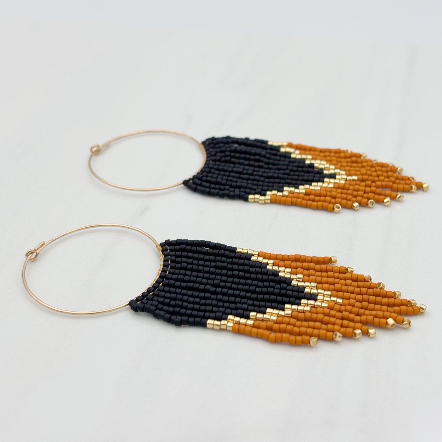 Autumn Bead Fringe Earrings