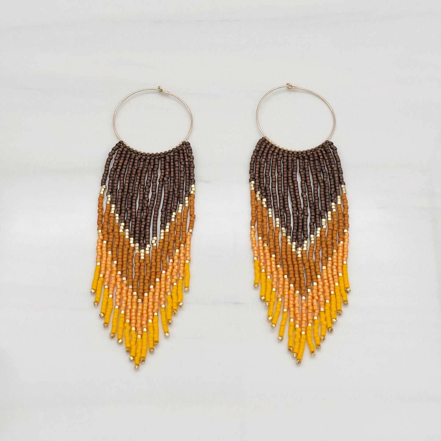 Harvest Bead Fringe Earrings