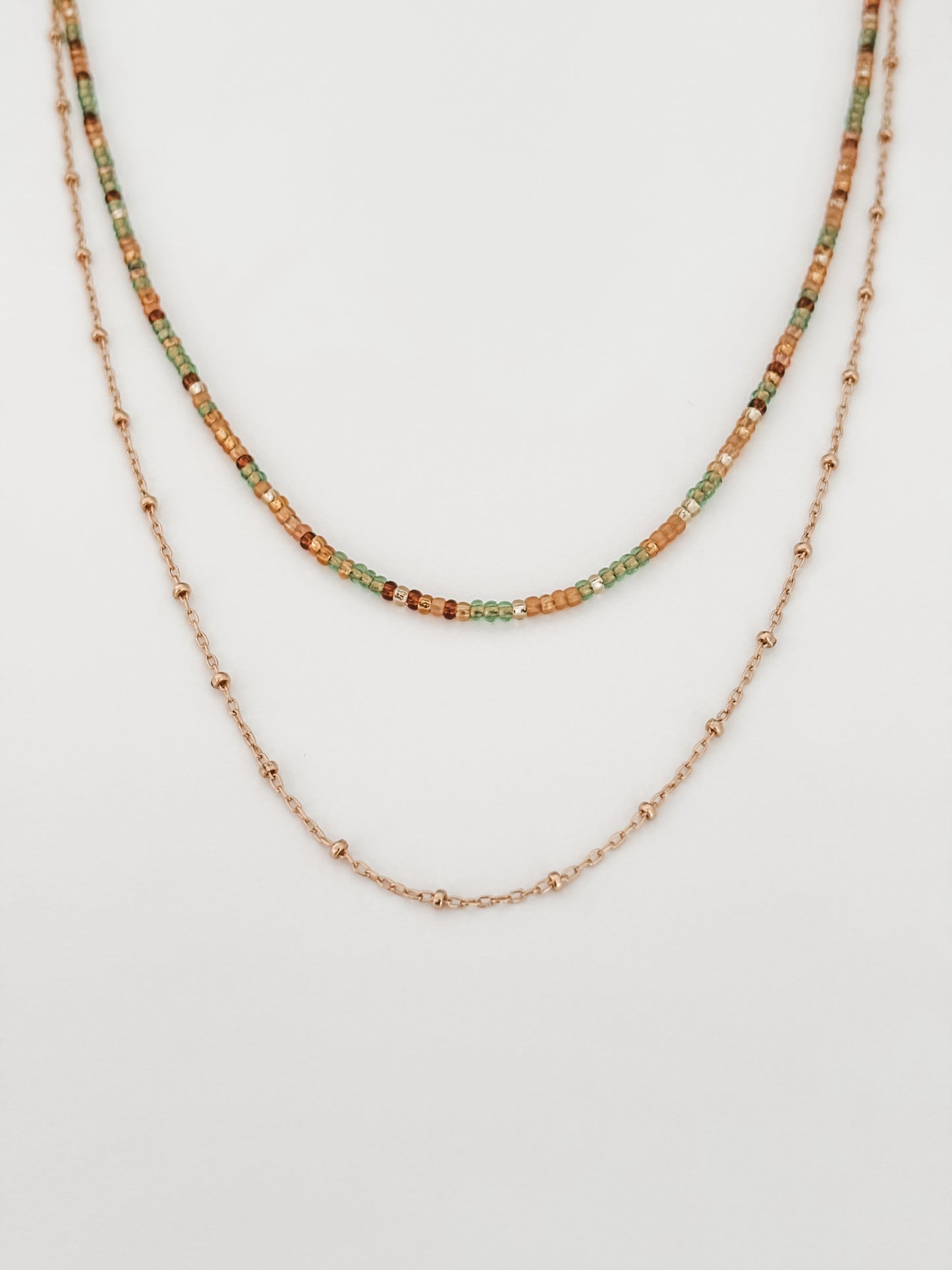 Everyday Layered Necklace - Good in Green