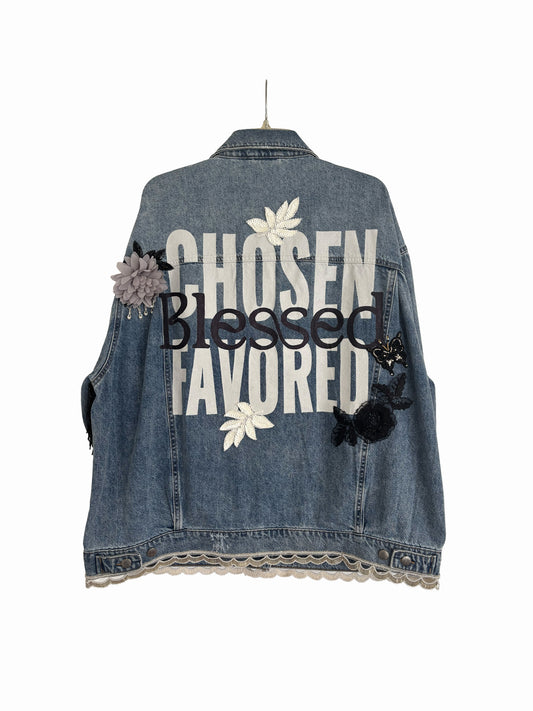 Marvelous Work Custom Denim - Chosen Blessed Favored